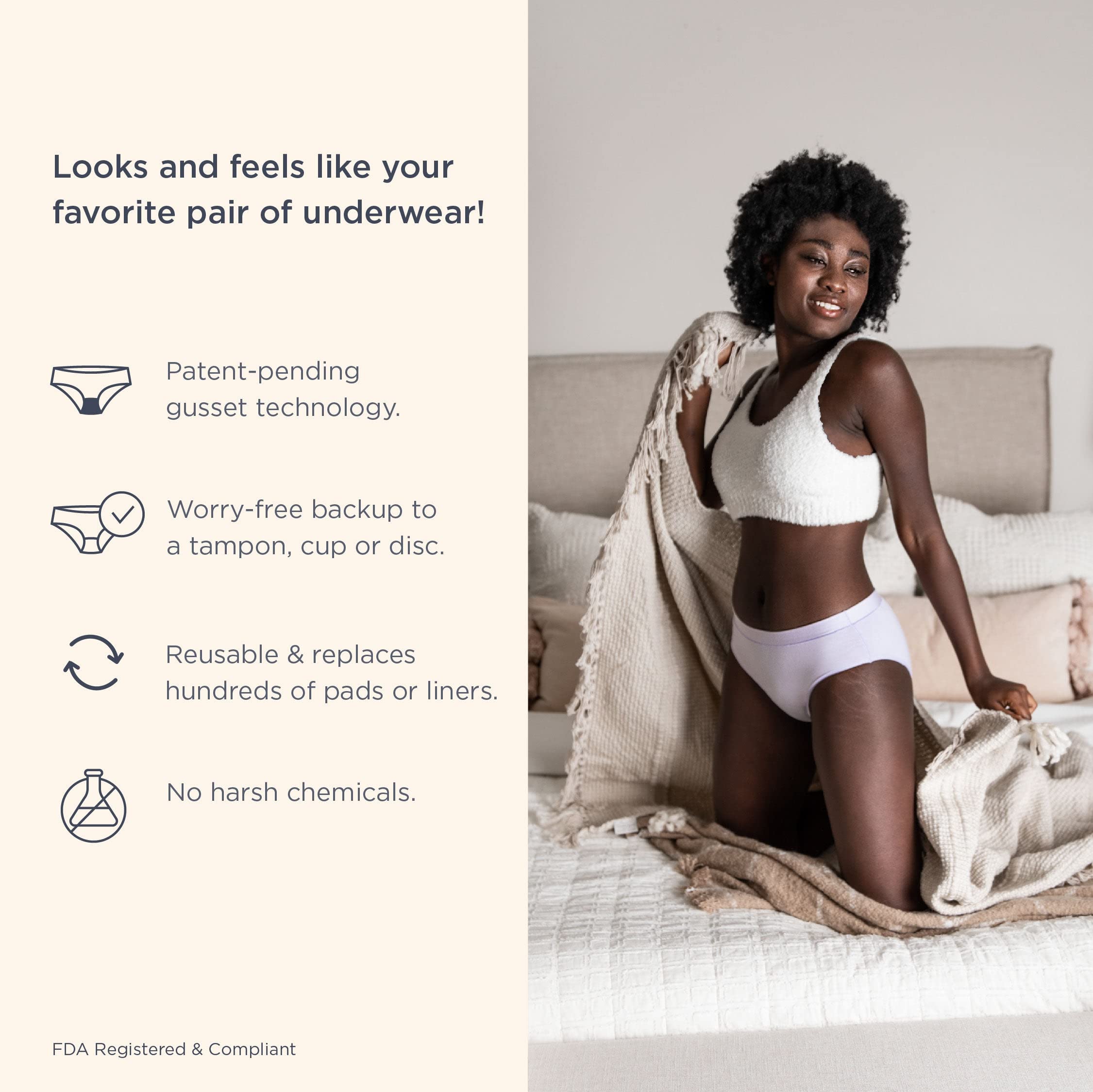 saalt Comfort Modal Brief Period Underwear - Heavy Absorbency & Super Absorbency - Image 4