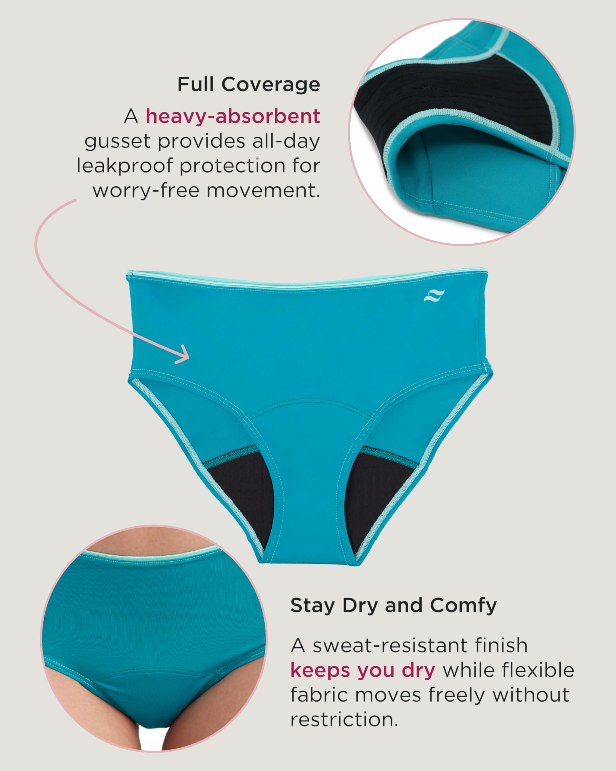 saalt Teen Brief Period Underwear - Leakproof Menstrual Underwear for Teen Girls - Full-Coverage Comfort - Image 5